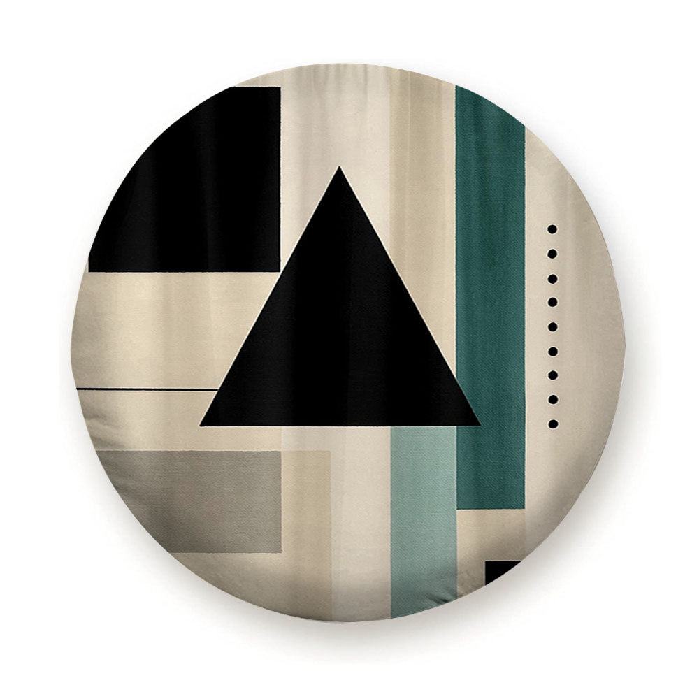 Geometric Triangle And Stripe Tire Cover