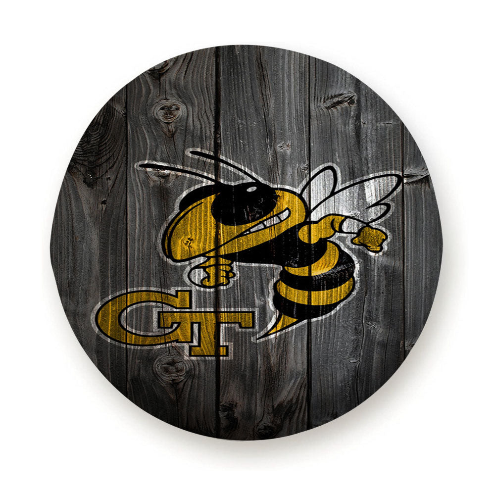 Georgia Tech University Wood Wallpaper Tire Cover