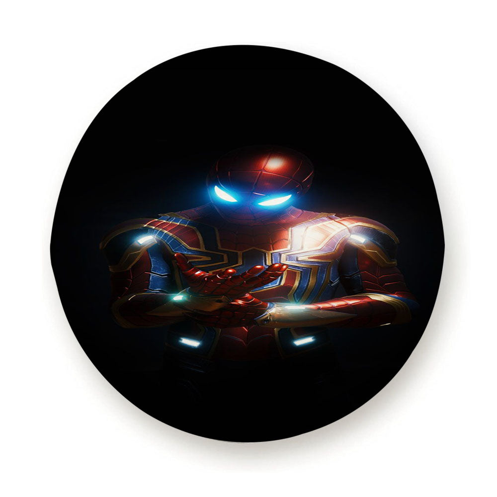 Glowing Iron Spider Man Costume Tire Cover