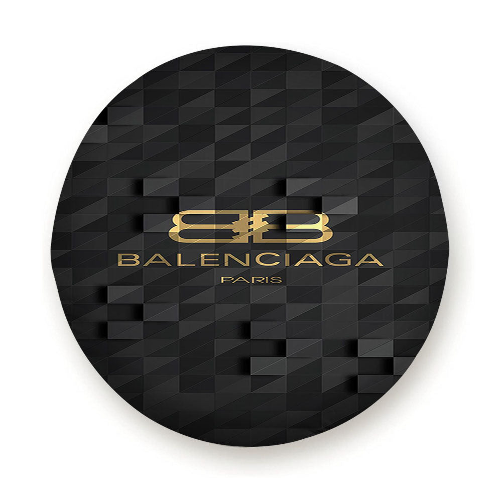 Gold Balenciaga Paris Black Prism Tire Cover