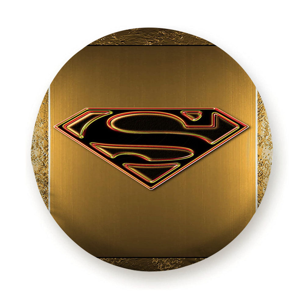 Gold Superman Logo Tire Cover