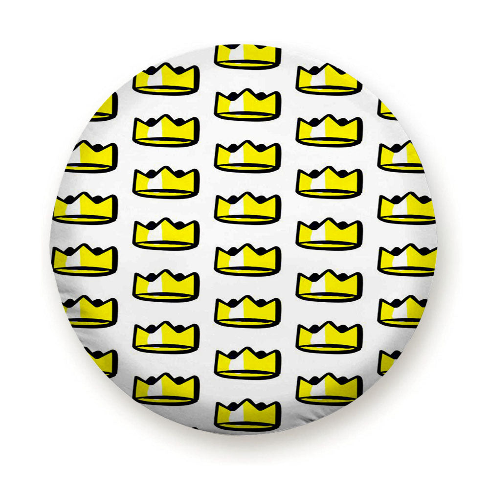 Golden Royal Crown Pattern Tire Cover