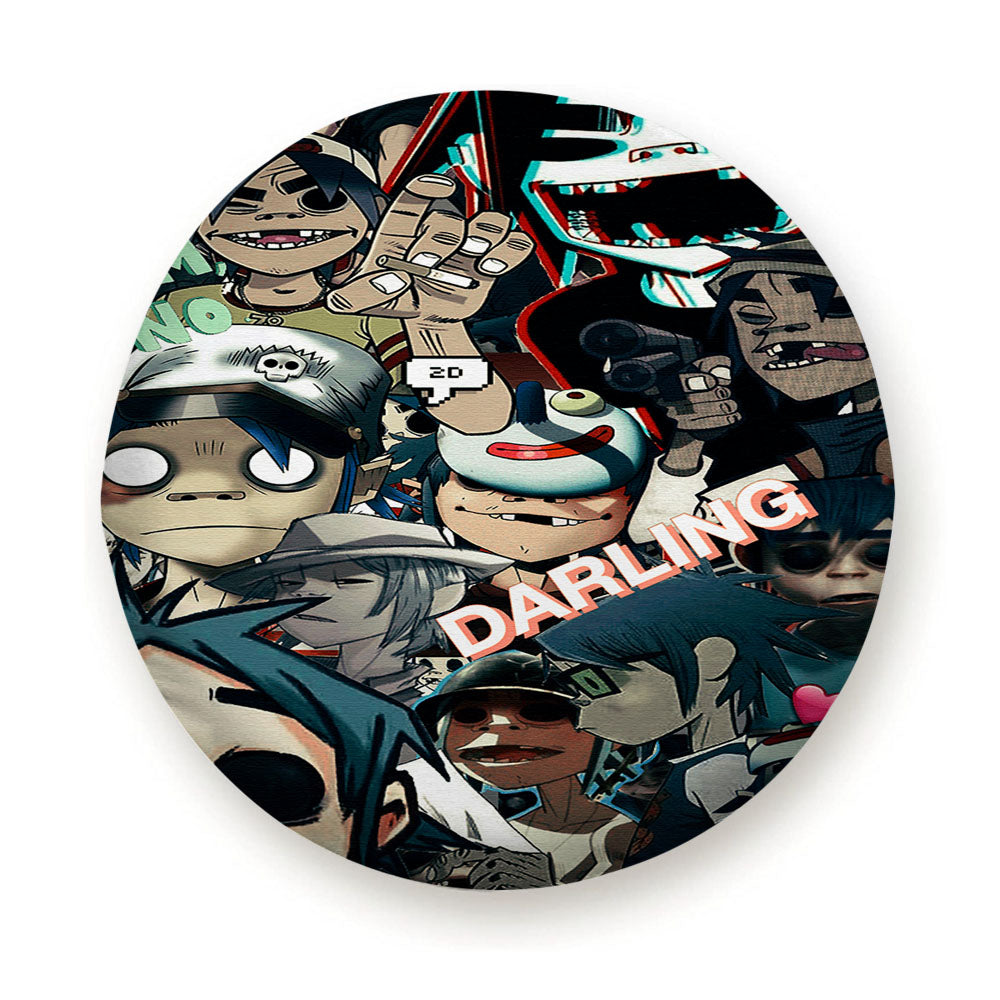 Gorillaz Pattern Face Tire Cover