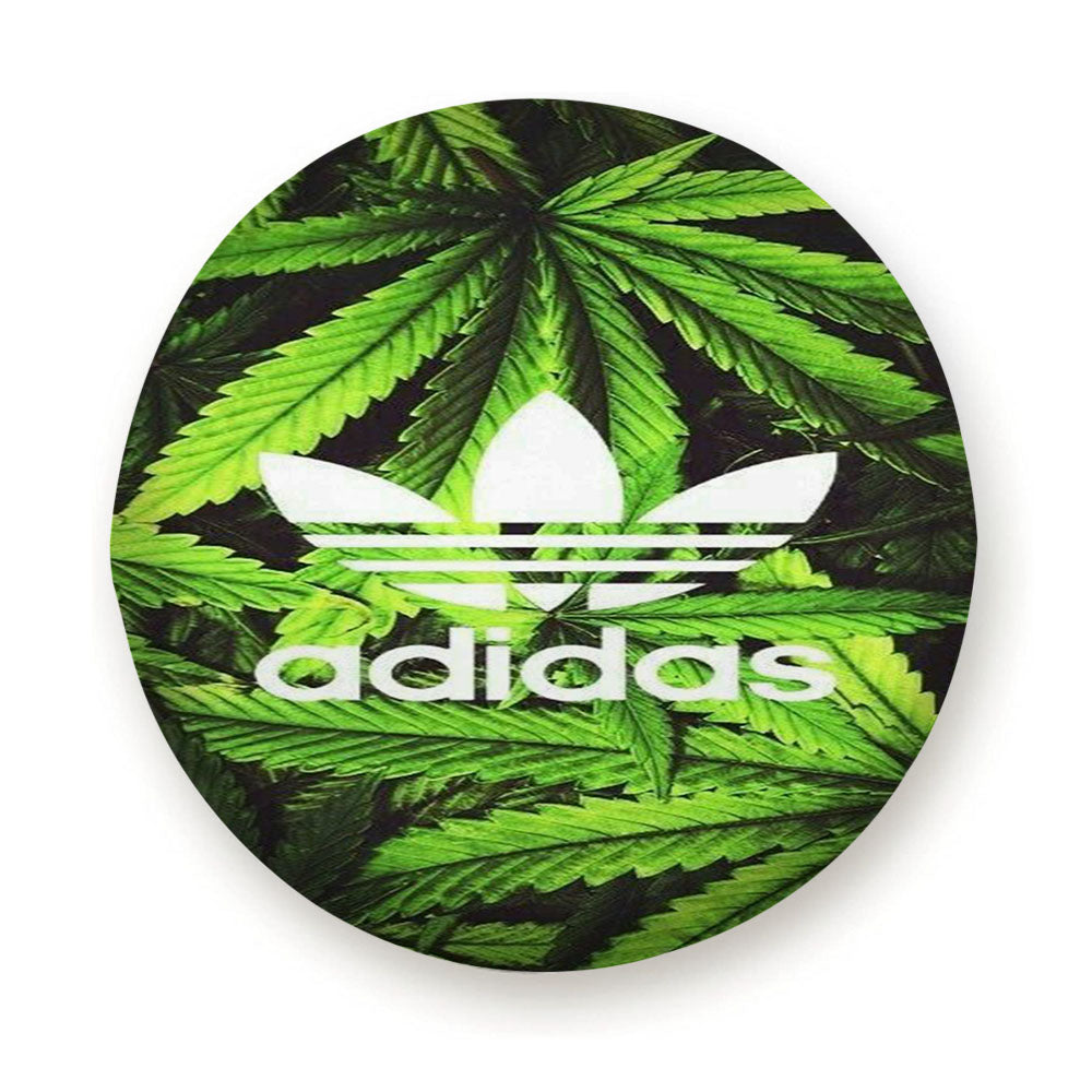 Green Adidas Weed Pattern Tire Cover