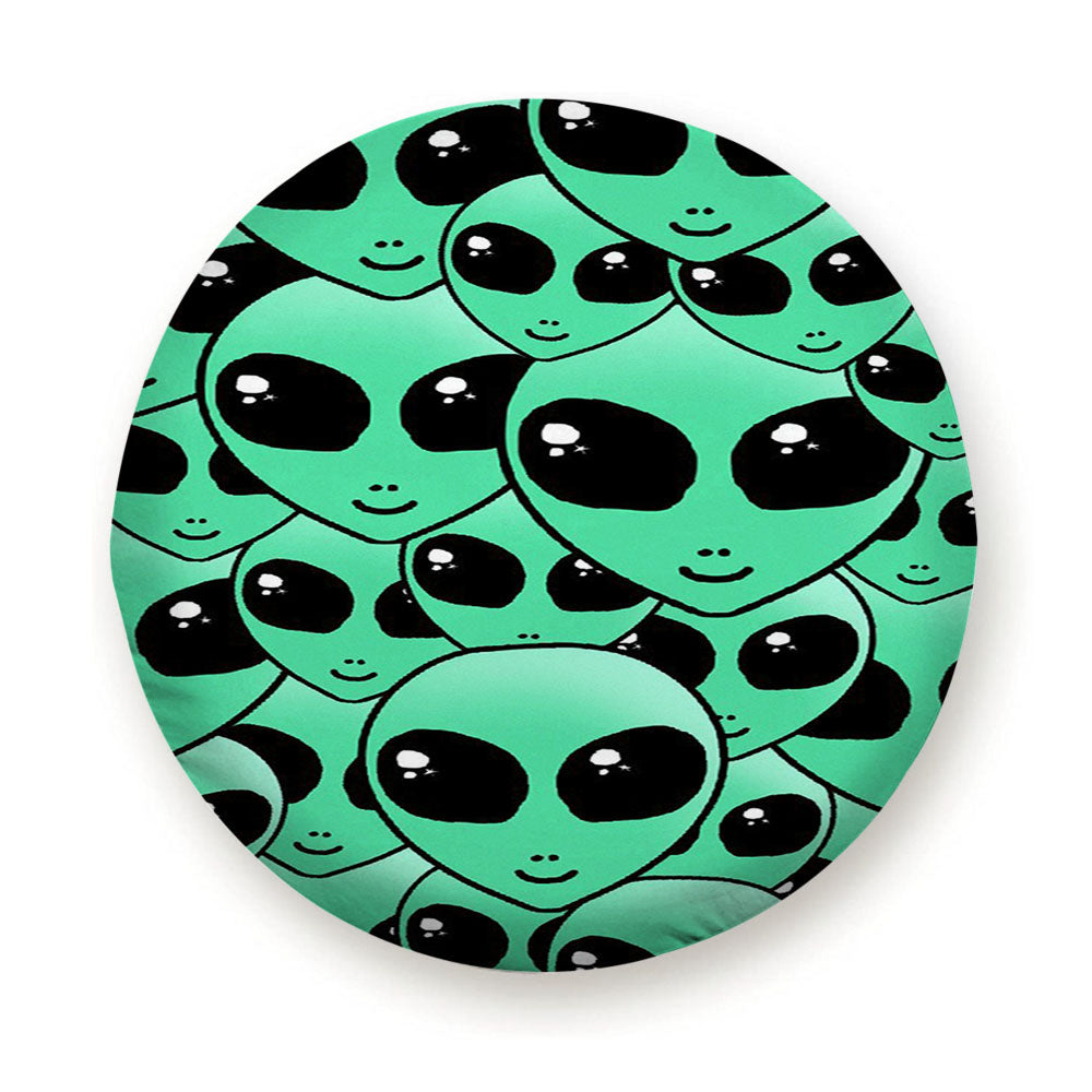 Green Alien Pattern Tire Cover