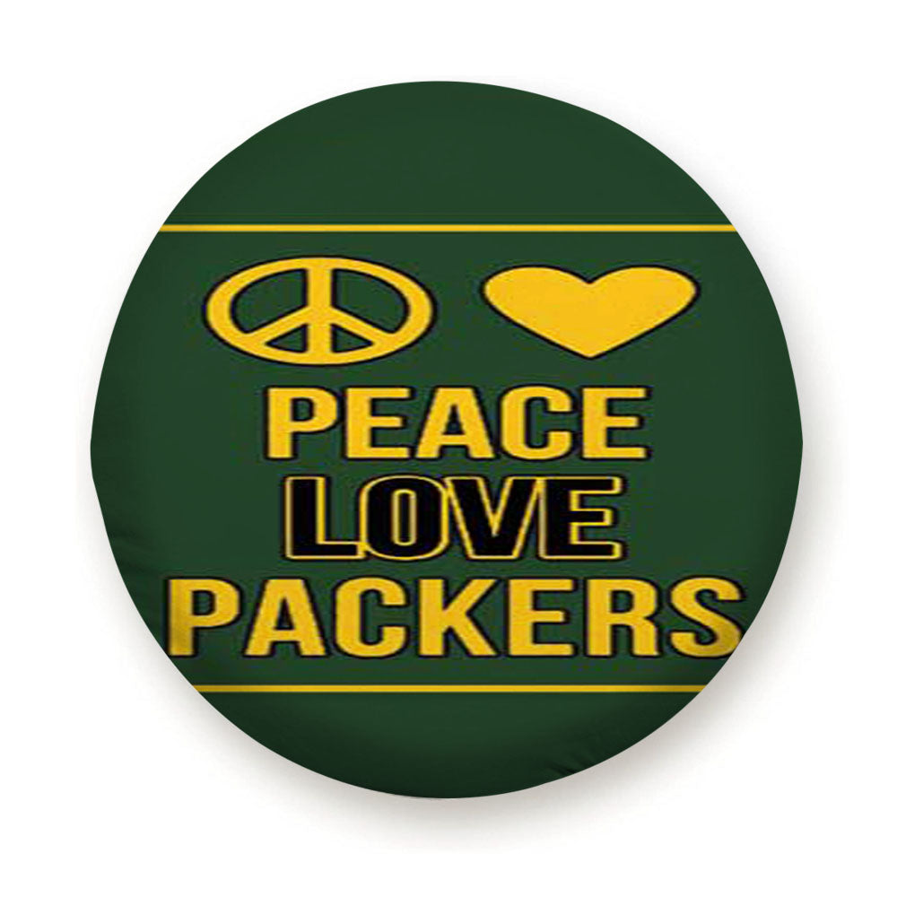Green Bay Packers Peace Love Tire Cover