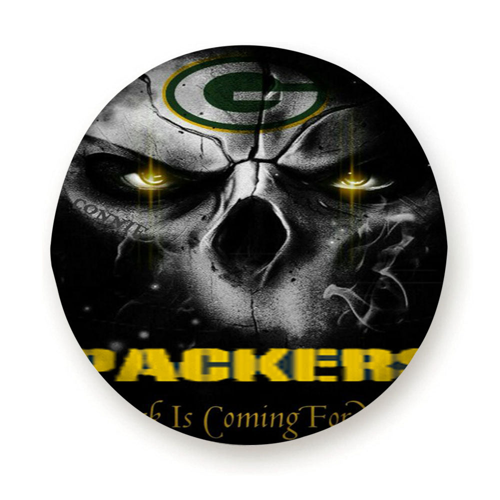 Green Bay Packers Skull Tire Cover