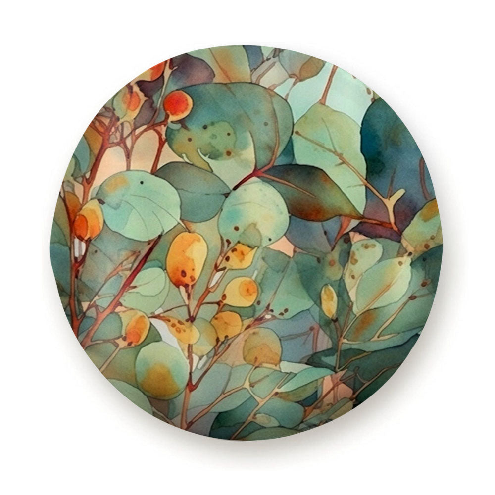 Green Leave Plant Tire Cover