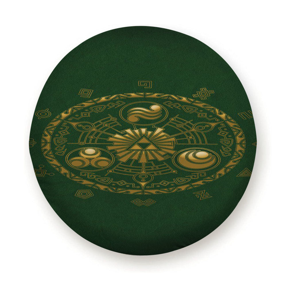 Green Pattern Triforce Zelda Link Logo Tire Cover