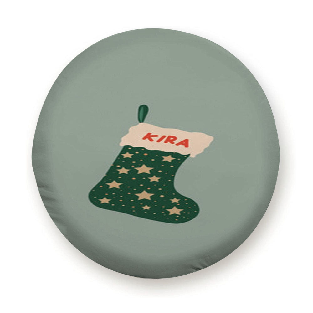 Green Stocking - Personalised Christmas Tire Cover
