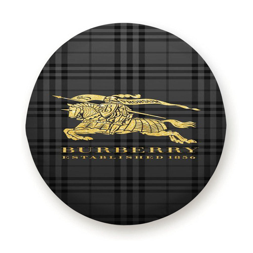 Grey Stripe Burberry Gold Tire Cover