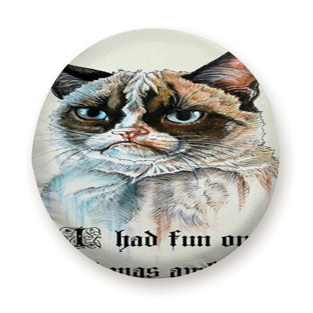 Grumpy Cat I Had Fun Once Tire Cover