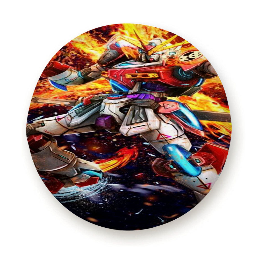 Gundam On Fire Tire Cover