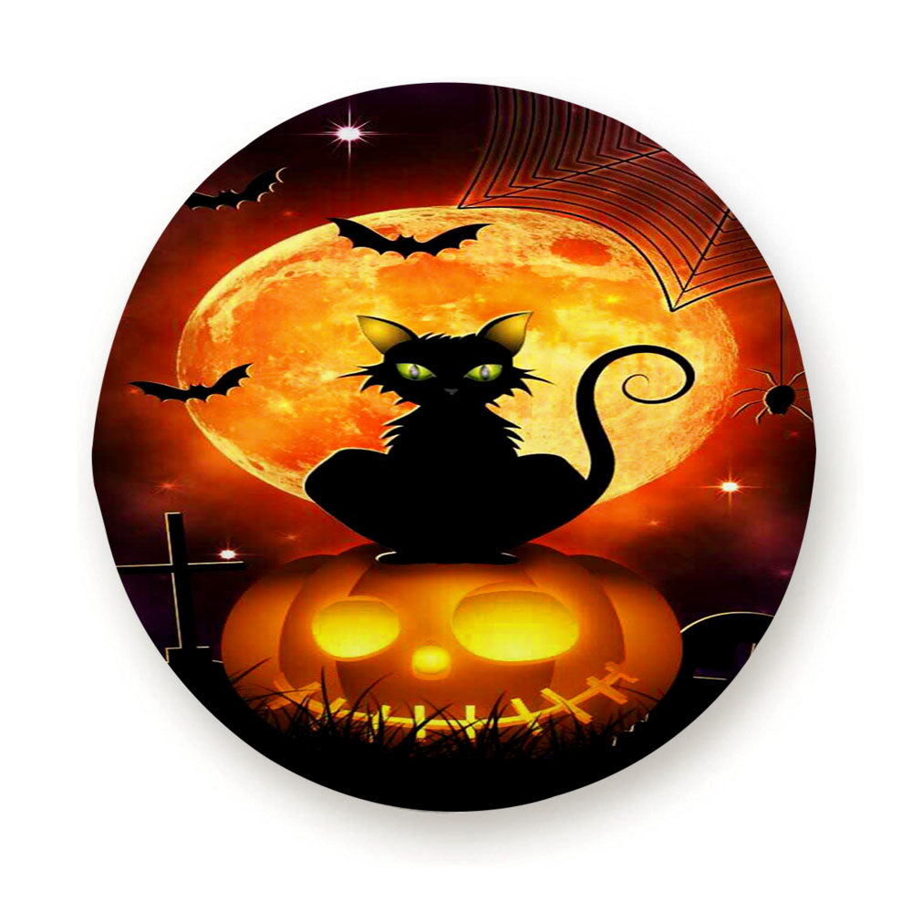 Halloween Black Cat Tire Cover