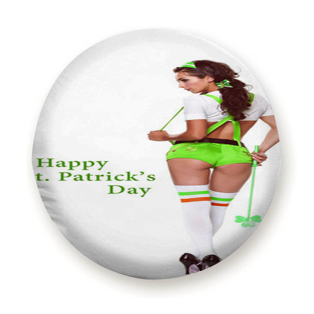 Happt St Patricks Day Girl Tire Cover