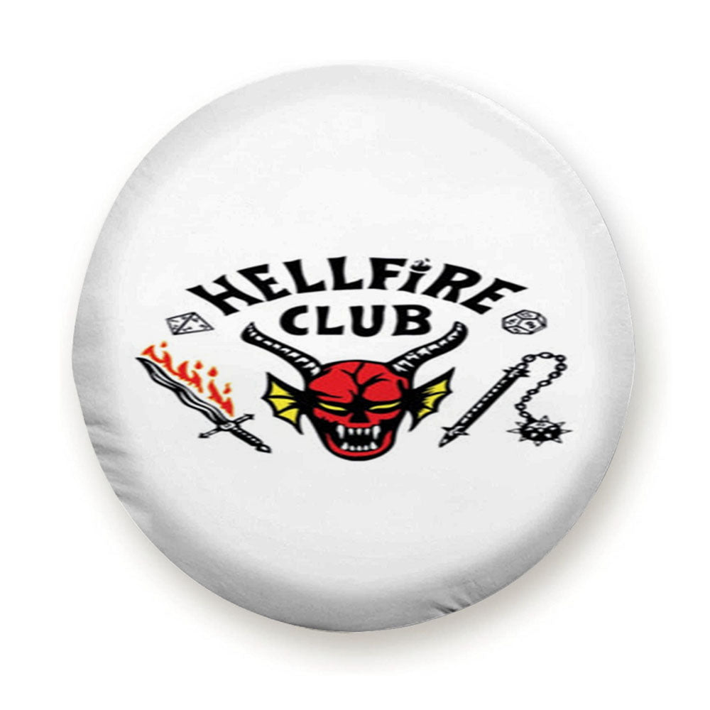 Hellfire Logo - White Tire Cover