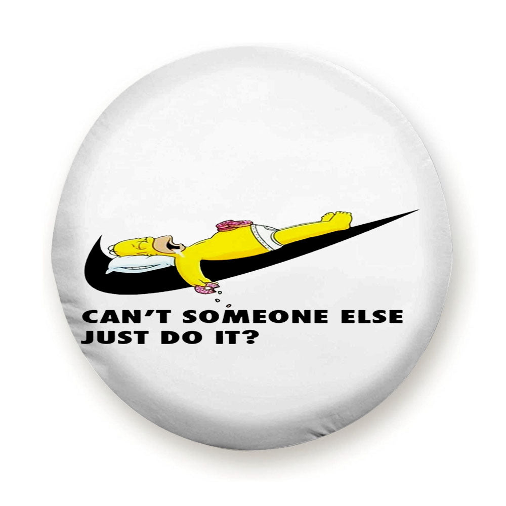 Homer Simpson Nike White Tire Cover