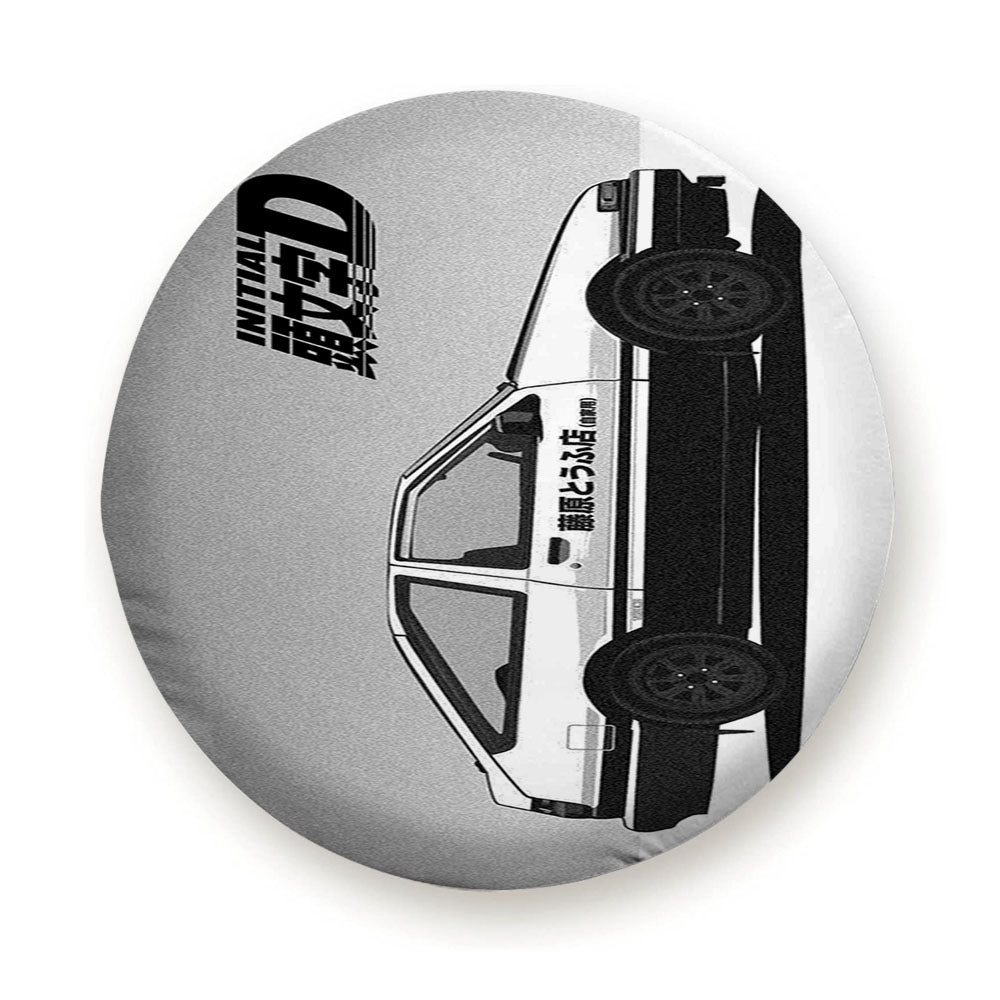 Initial D Car Ae86 Trueno Art Tire Cover