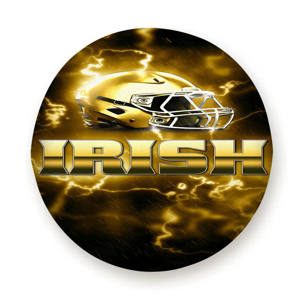 Irish Team Helmet Gold Notre Dame Tire Cover