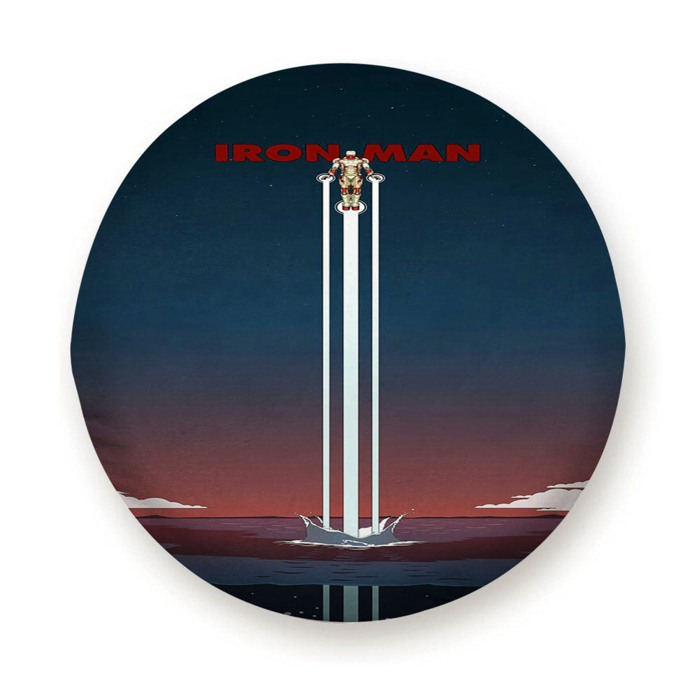 Iron Man Cartoon Tire Cover