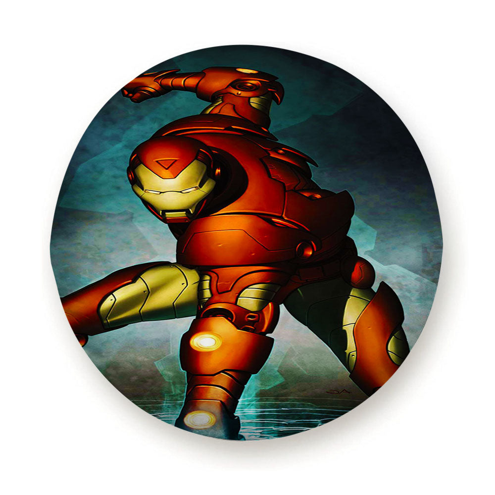 Iron Man Energy Punch Comic Tire Cover