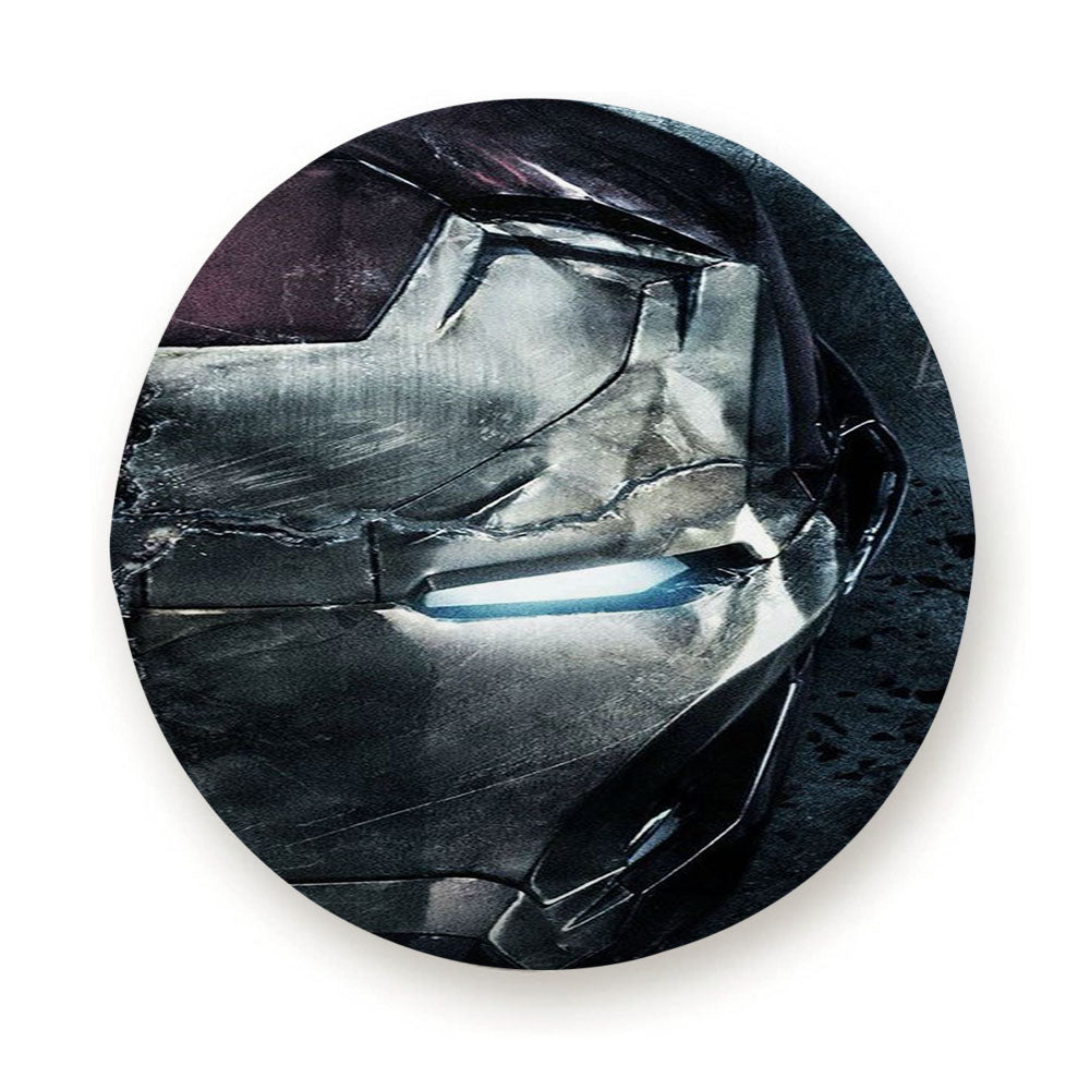 Iron Man Face Half Of Darkside Tire Cover