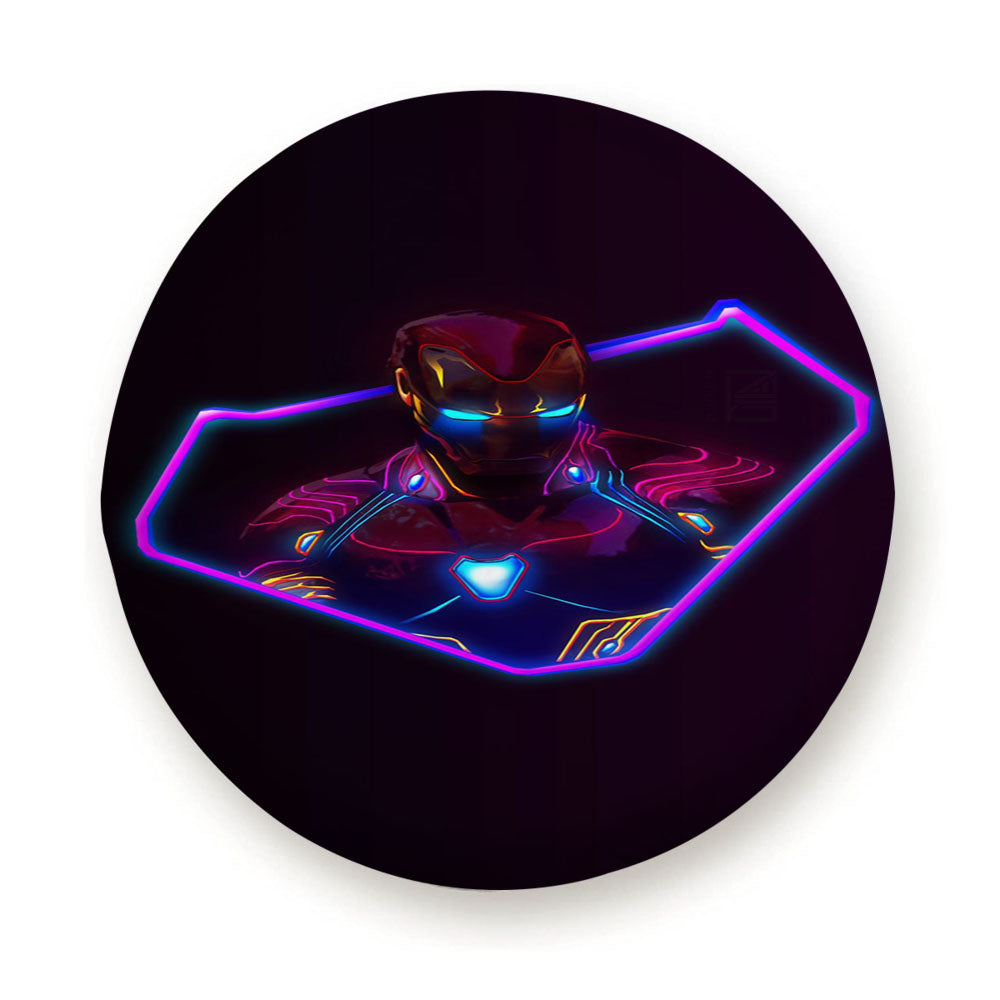 Iron Man Neon Artwork Tire Cover