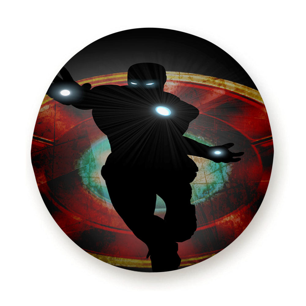 Iron Man Silhouette Chest Machine Tire Cover