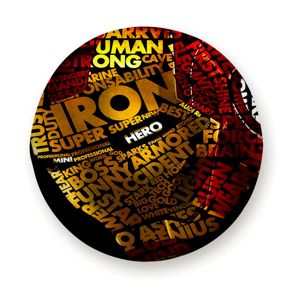 Iron Man Text Helmet Tire Cover