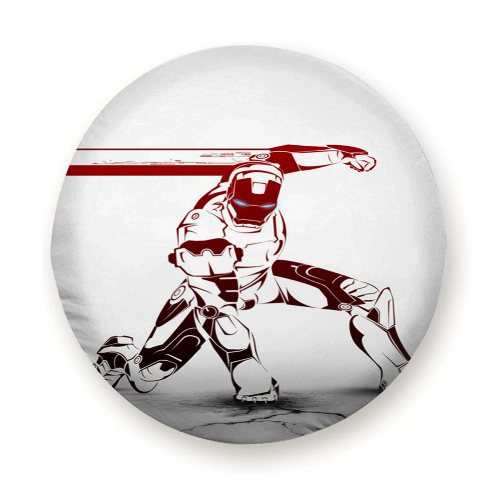 Iron Man White Comic Tire Cover