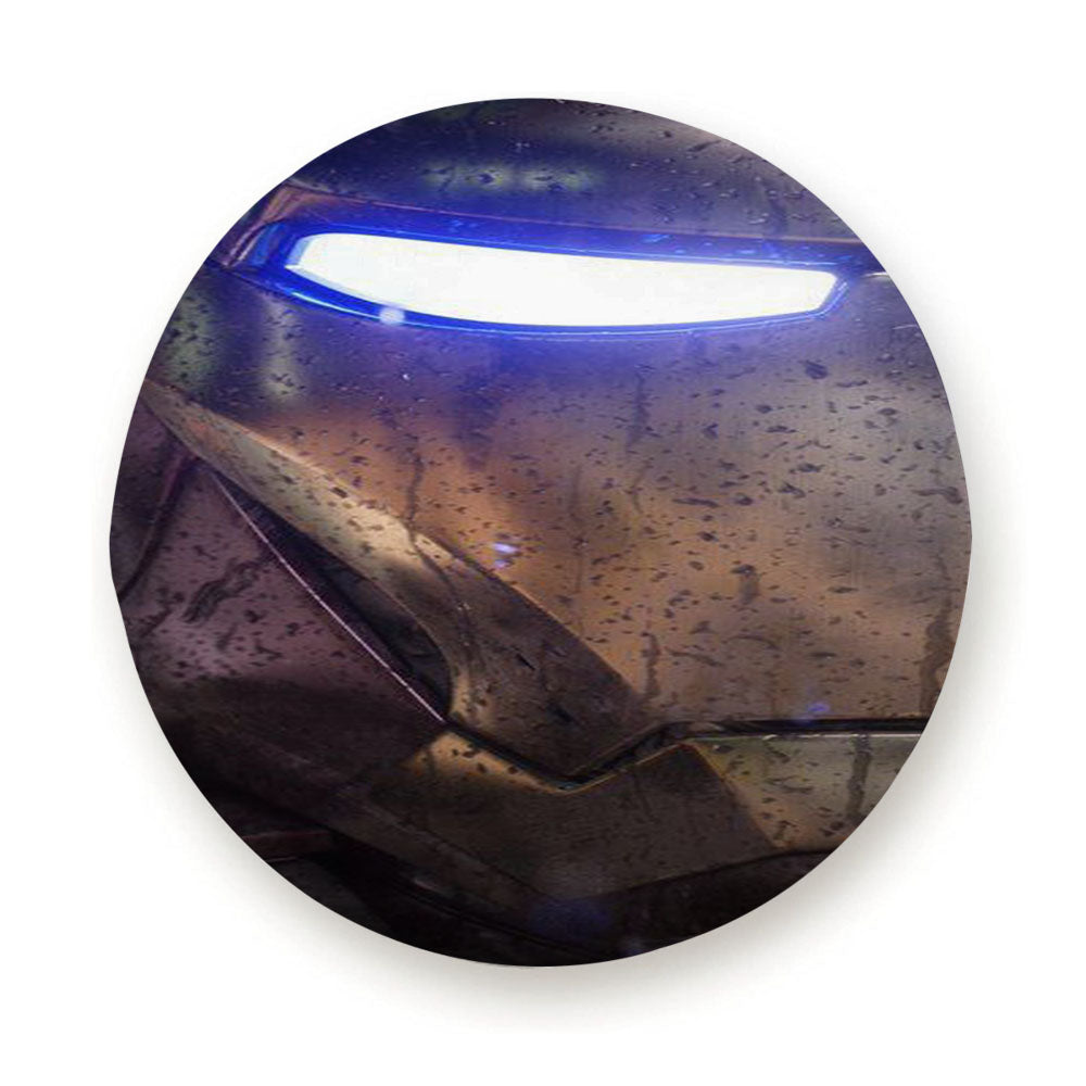 Ironman Face Metal Style Tire Cover
