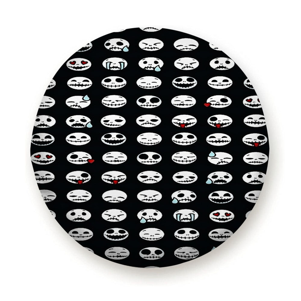 Jack Skellington Cute Face Emoji Pattern Tire Cover