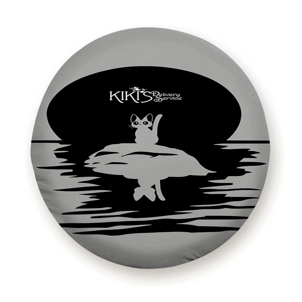 Jiji Kiki'S Delivery Service Cat Silhouette Tire Cover