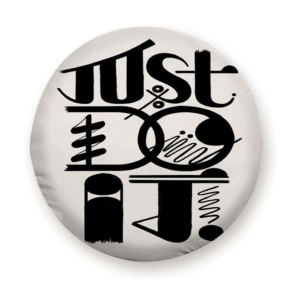 Just Do It Typography Tire Cover
