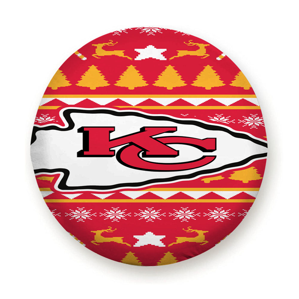 Kansas City Chiefs Christmas Sweater Tire Cover