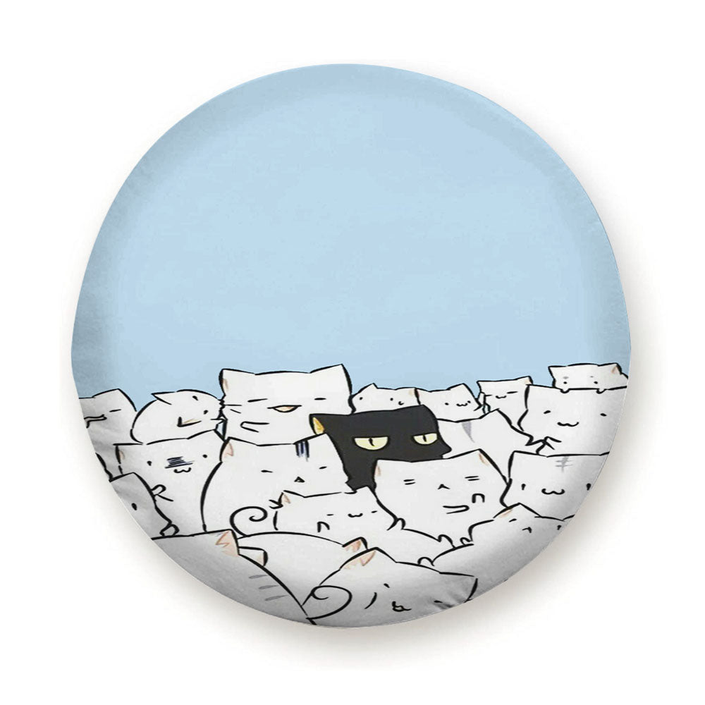 Kawaii Lovely White Cats Tire Cover
