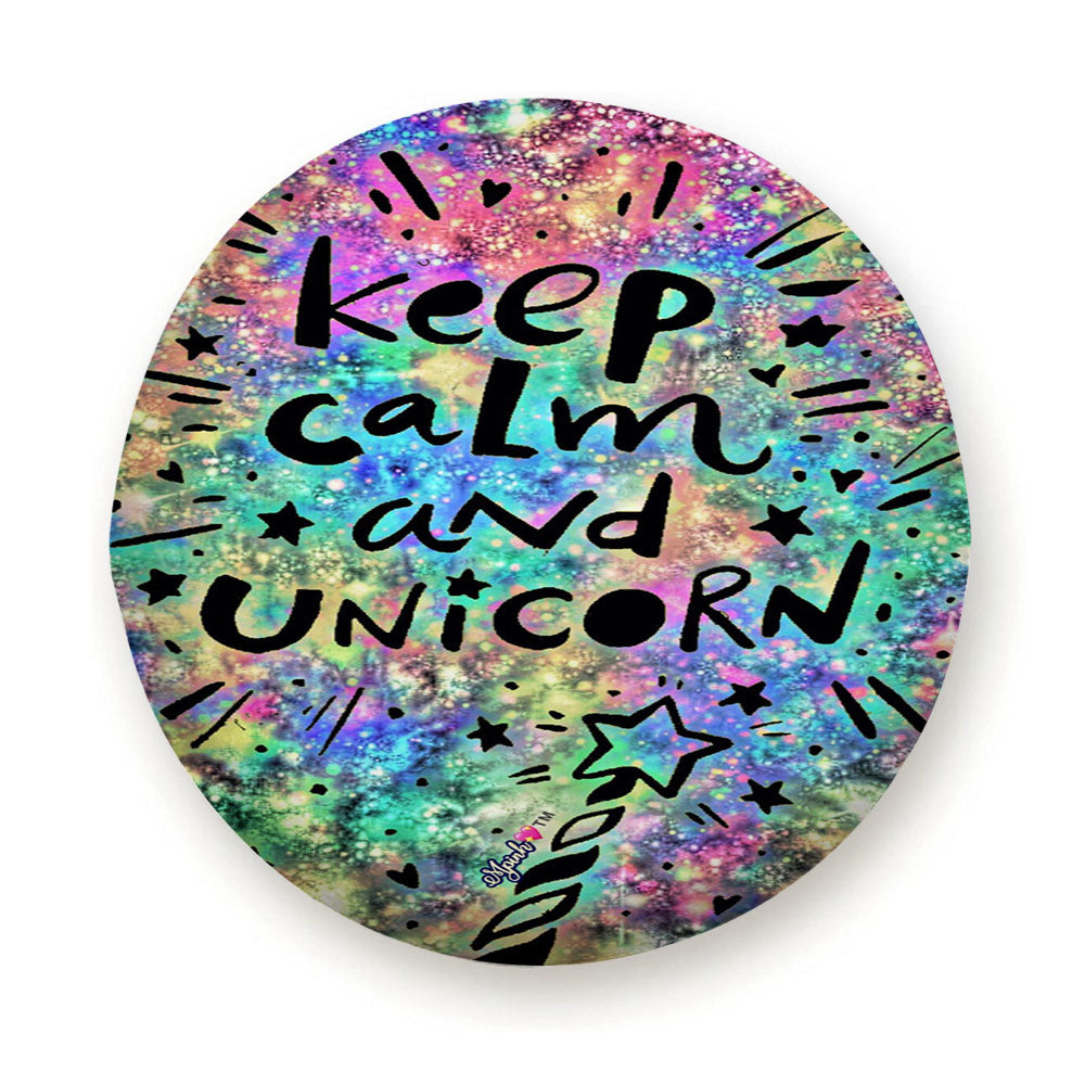 Keep Calm And Unicorn Art Galaxy Colorful Tire Cover