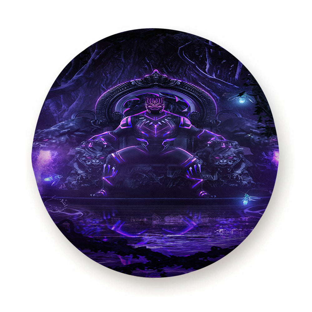 King Black Panther Purple Glow Tire Cover