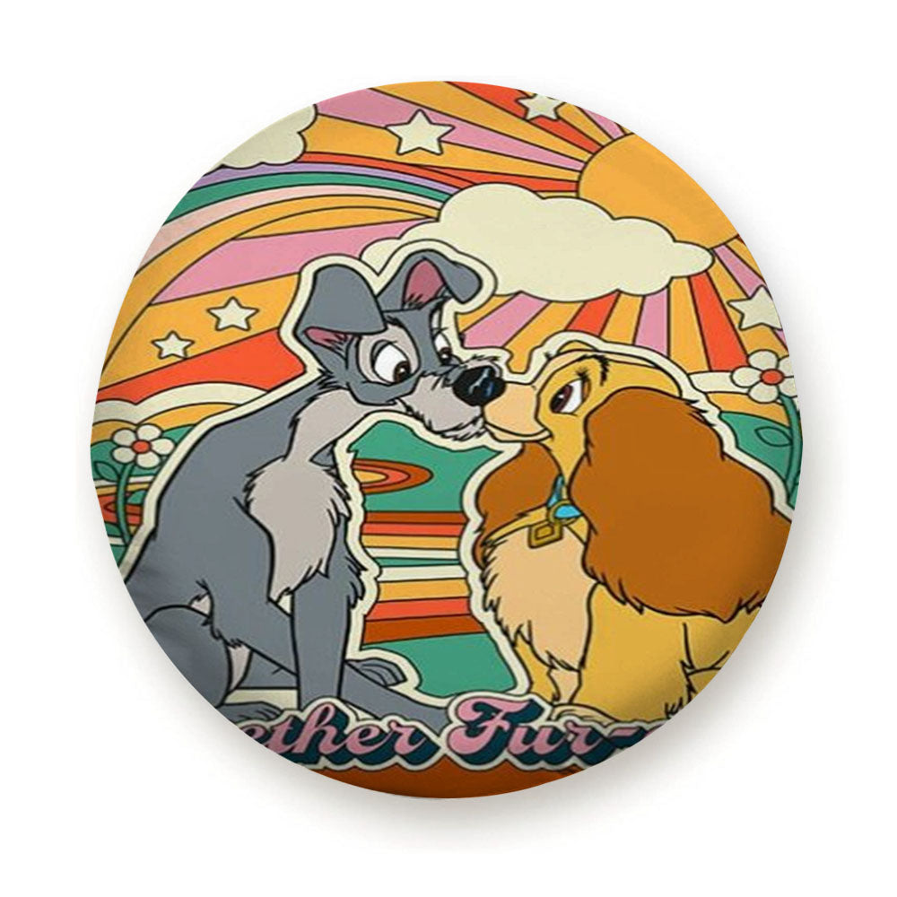 Lady And The Tramp Kaleidoscope Tire Cover