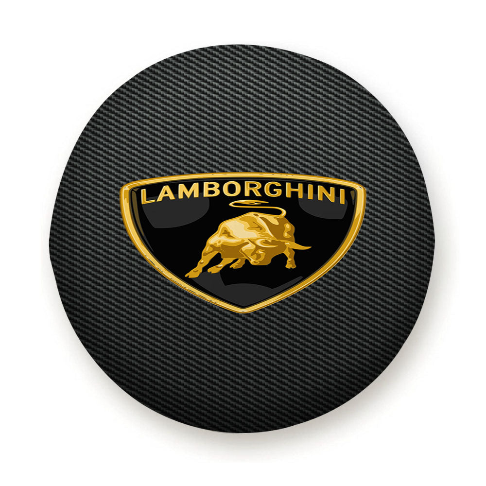 Lamborghini Logo Carbon Fiber Tire Cover