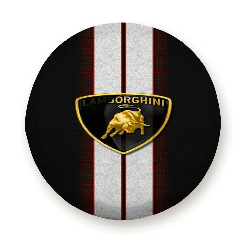 Lamborghini Silver Tire Cover