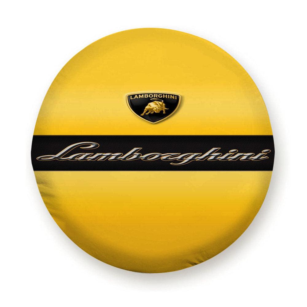 Lamborghini Yellow Wallpaper Tire Cover
