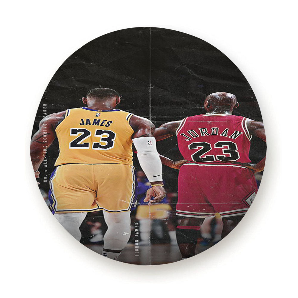 Lebron James And Jordan Nba Tire Cover