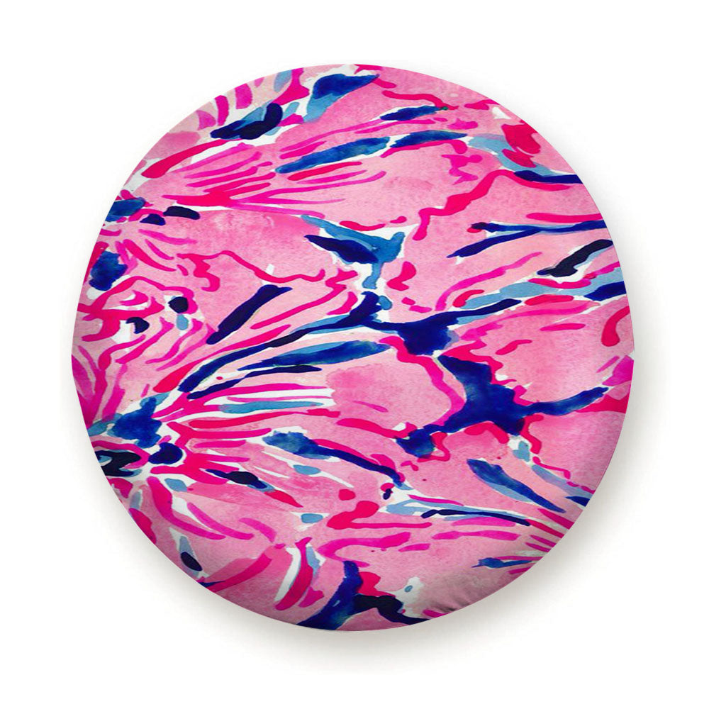 Lilly Pulitzer Rose Flowers Painting Abstract Tire Cover