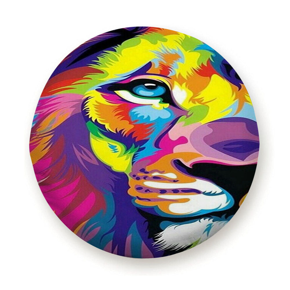 Lion Urban Art Tire Cover