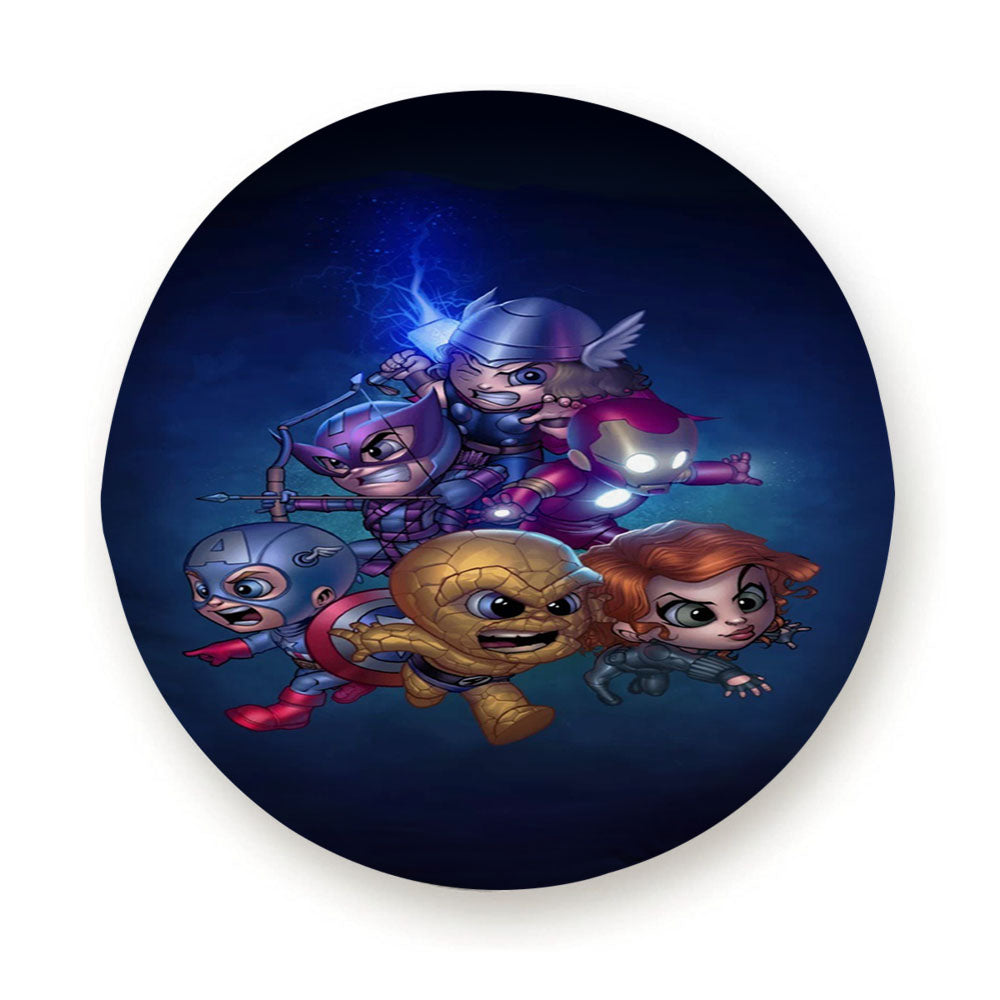 Little Chibi Avengers Galaxy Tire Cover