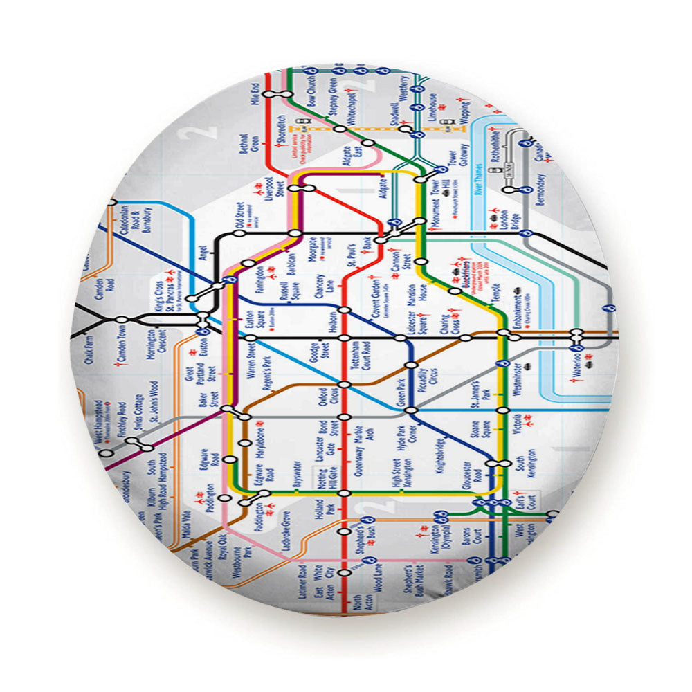 London Tube Map Tire Cover