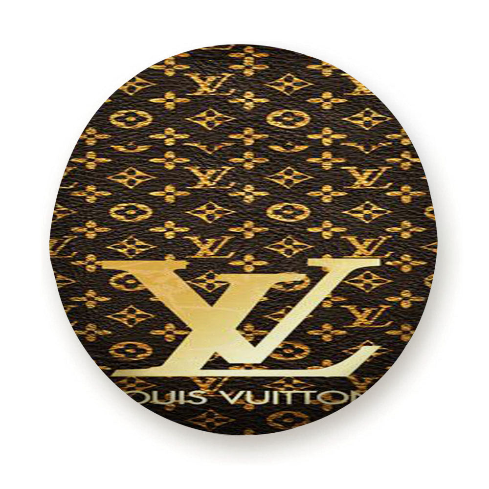 Louis Vuitton Logo Gold Tire Cover