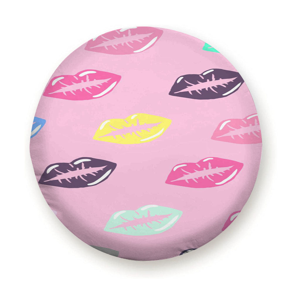 Love Lips Pattern Tire Cover