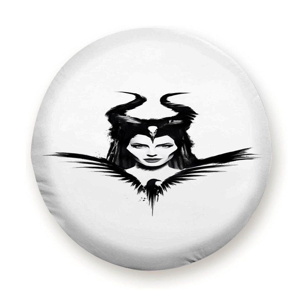 Maleficent White Poster Tire Cover